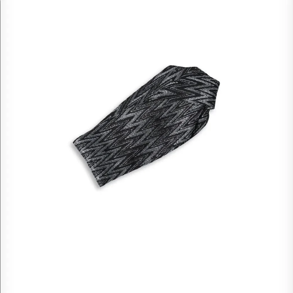 Missoni headband sash knit black silver NWT authentic